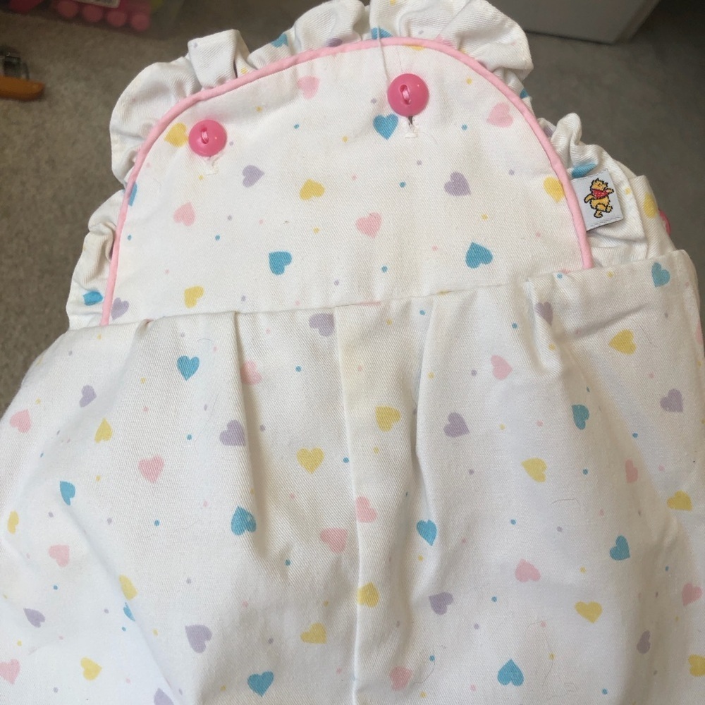 Vintage Winnie The Pooh Baby Romper Heart Print Made In USA Size M (28-32 Lbs) - Picture 11 of 11
